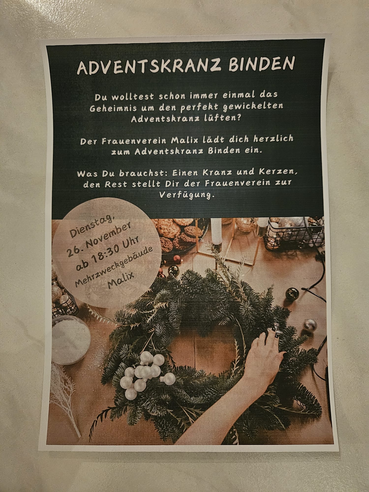 Adventskranz binden